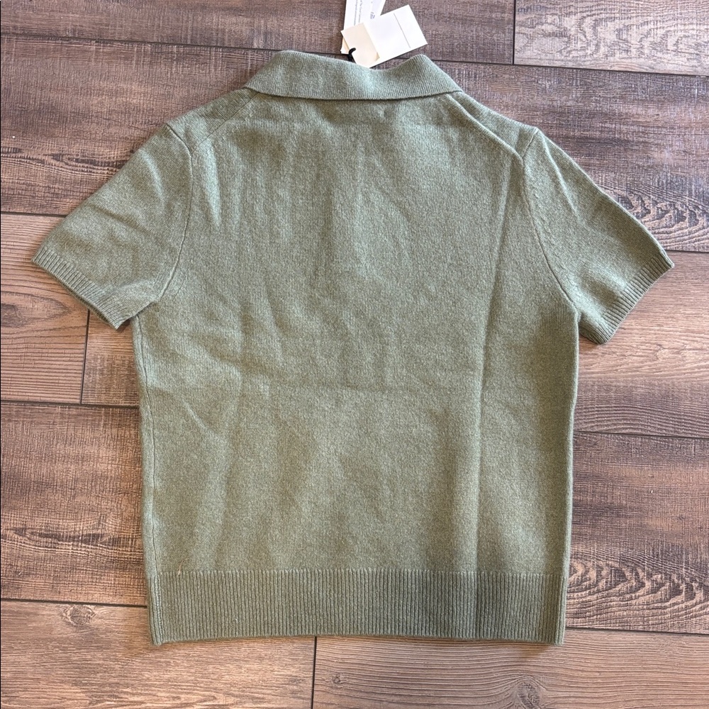 Banana Republic Lightweight Cashmere Short Sleeve Sweater Polo Size Small - Picture 5 of 5